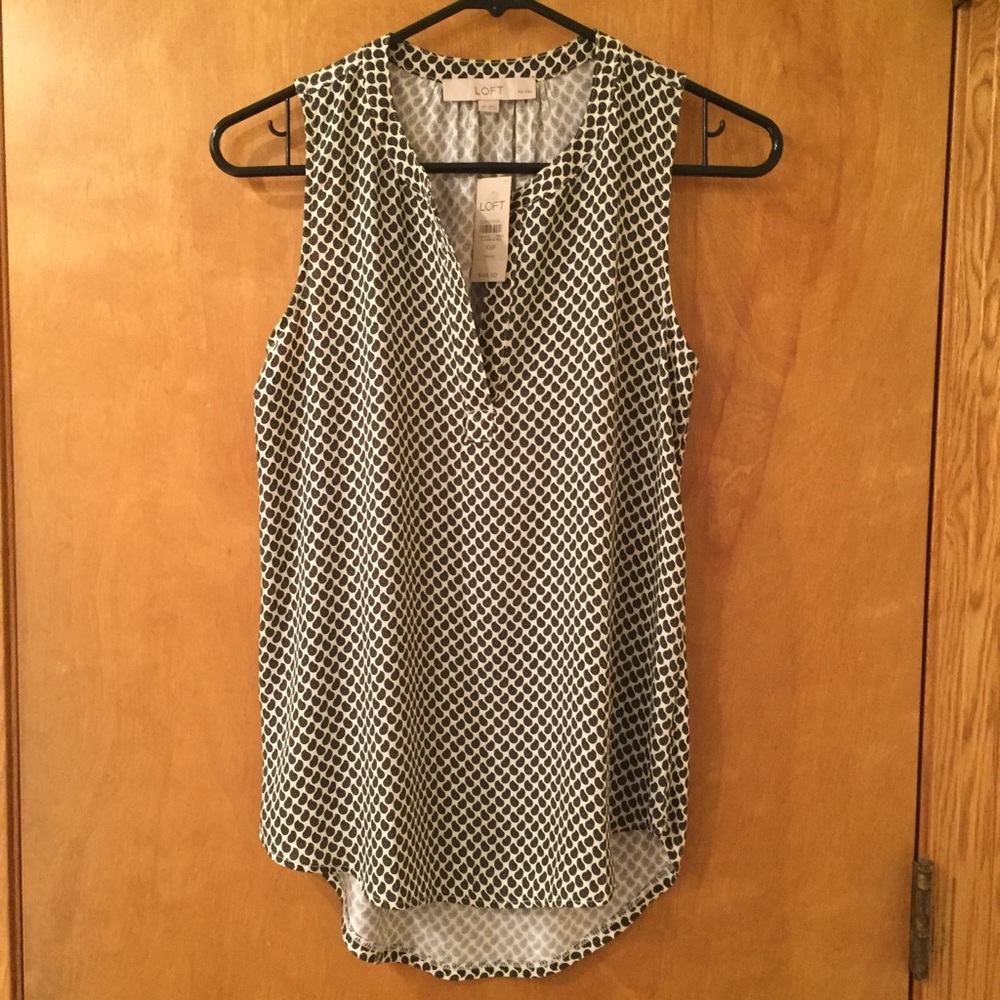 Paisley Mixed Media Split Neck Shell